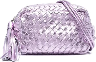 Woven Metallic Crossbody Bag