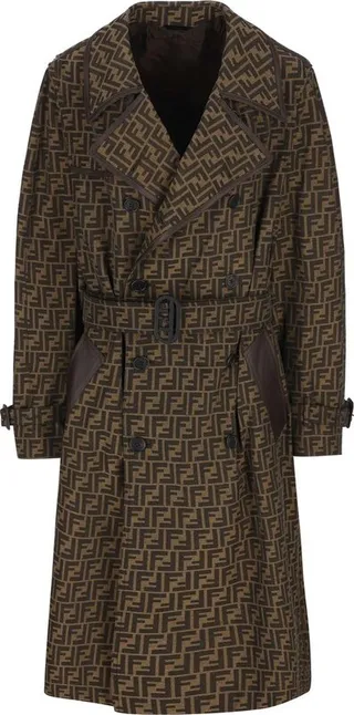 Fendi FF Motif Belted Trench Coat
