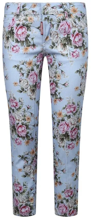 Dsquared2 Floral Print Cropped Trousers