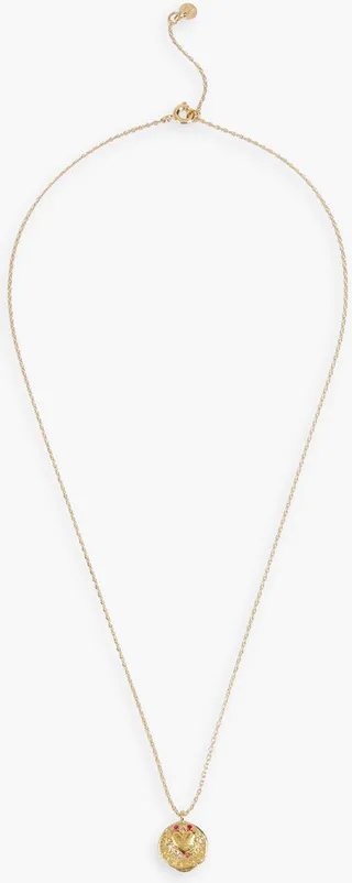 Gold-tone crystal necklace