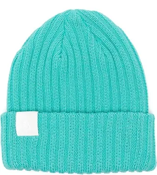 Swoosh logo patch beanie