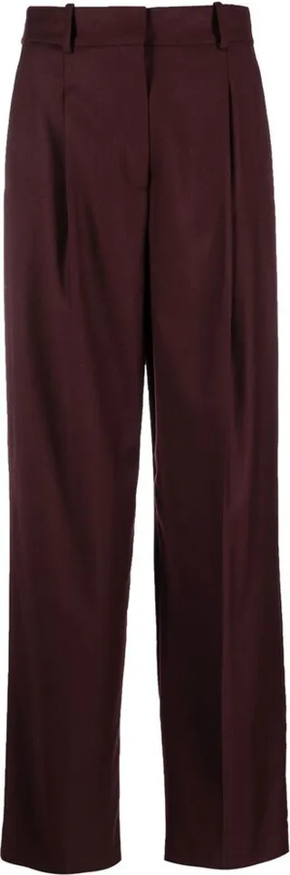 Pleated High-Waisted Trousers