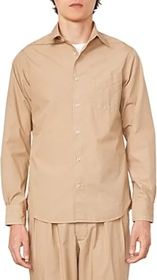 Officine Generale Eren Rounded Hem Long Sleeve Shirt