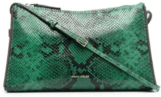 Snake Skin-Effect Shoulder Bag