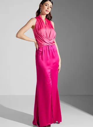 Zena Louay Colorblock Detail Dress