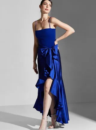 Zena Louay Strappy Dress With Removable Overskirt