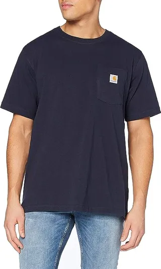 Carhartt Men's Relaxed Fit T-Shirt (Navy) Men's Short Sleeve Knit