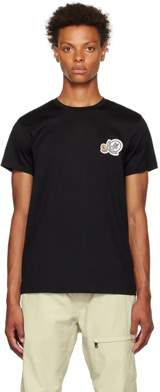 Moncler Black Double Logo T-Shirt