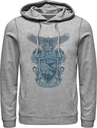 Men's Harry Potter Ravenclaw Coat of Arms Pull Over Hoodie - Athletic Heather - Small