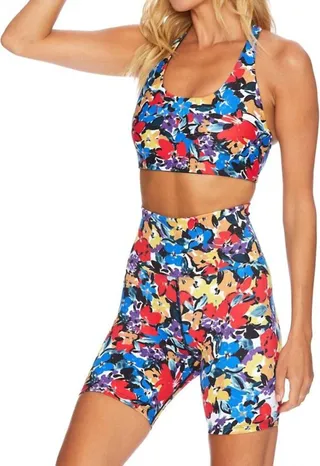 Bike Short Floral in Buttercup Floral