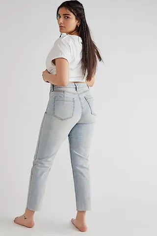 CRVY High-Rise Vintage Straight Jeans by We The Free at Free People