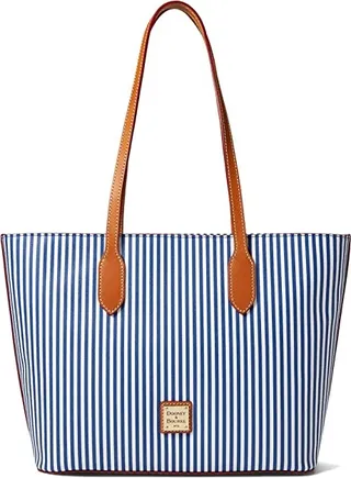 Dooney & Bourke Stripe Tote (Navy) Handbags