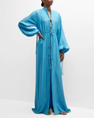 Saint Angelo Long String-Tie Dress