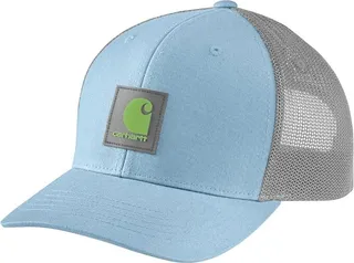 Carhartt Rugged Flex(r) Twill Mesh Back Logo Patch Cap (Moonstone) Caps