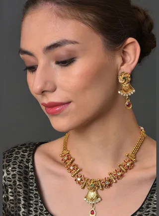 Meenakari Gold Plated Necklace Set