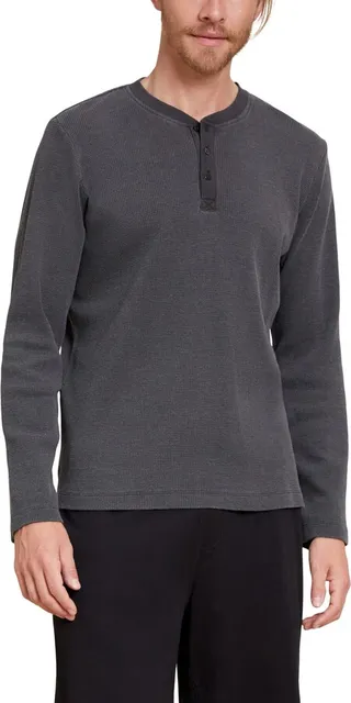 Pigment Waffle Long Sleeve Henley