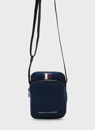Logo Skyline Stripe Mini Messenger Bag