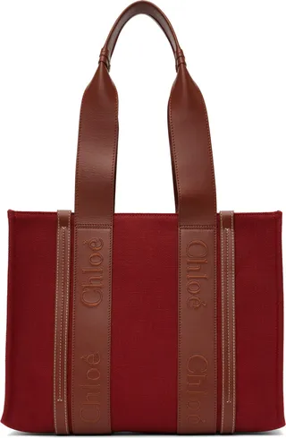 Chloé Red Medium Woody Tote