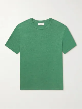 Slub Stretch-Linen T-Shirt