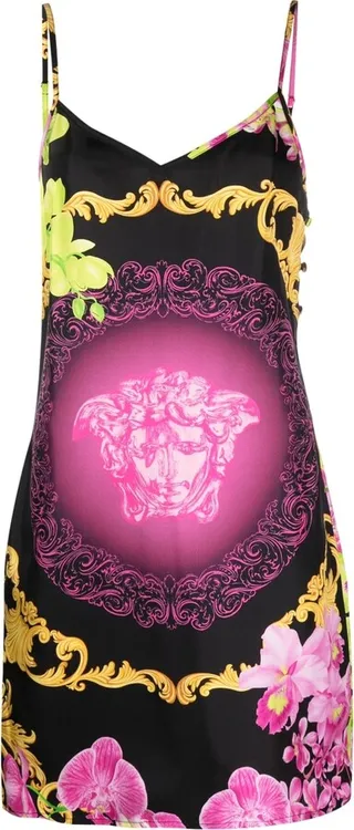 VERSACE- Baroque Silk Underwear Robe
