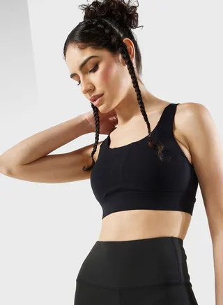 Cutout Back Detail Sports Bra