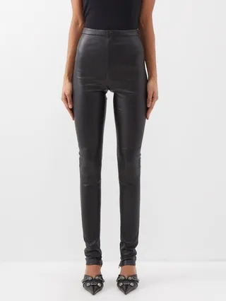 Slim-leg Leather Trousers