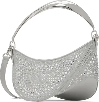 Mugler Gray Small Spiral Curve 01 Bag