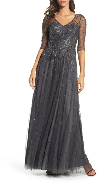Waterfall Embellished Gown