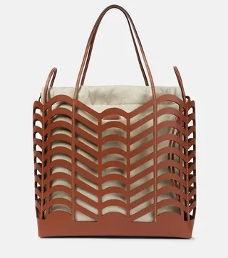 Kayan cutout leather tote