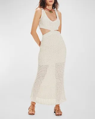 Noa Crochet-Knit Cutout Maxi Dress