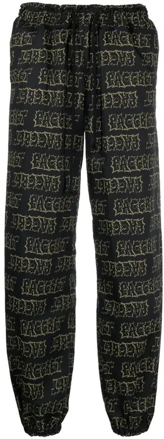 Logo Print Wide-Leg Trousers