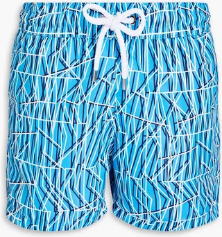 Short-length printed swim shorts