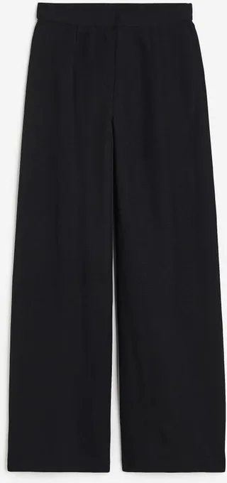 Wide-leg Linen-blend Pants