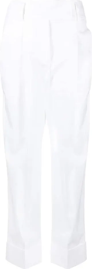 Straight-Cut Leg Trousers