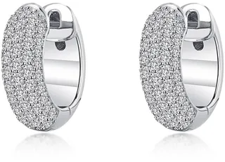 Simulated Diamond Huggie Hoop Earrings