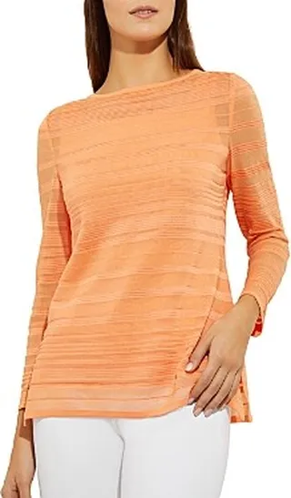 Misook Boat Neck Tunic Top