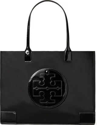 Ella Patent Nylon Tote