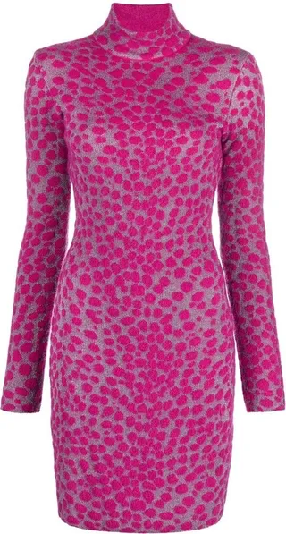 Knitted High Neck Mini Dress