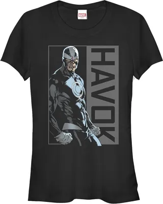 Junior's Marvel X-Men Havok Portrait T-Shirt - Black - X Large