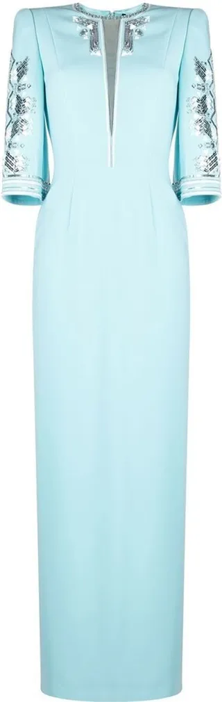 Ava three-quarter sleeve gown