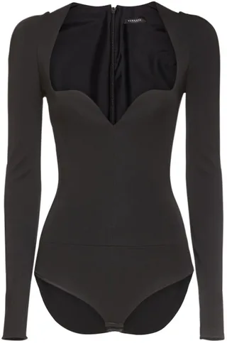 Heart Neck Jersey Bodysuit