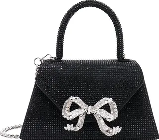 Handbag with all-over rhinestones