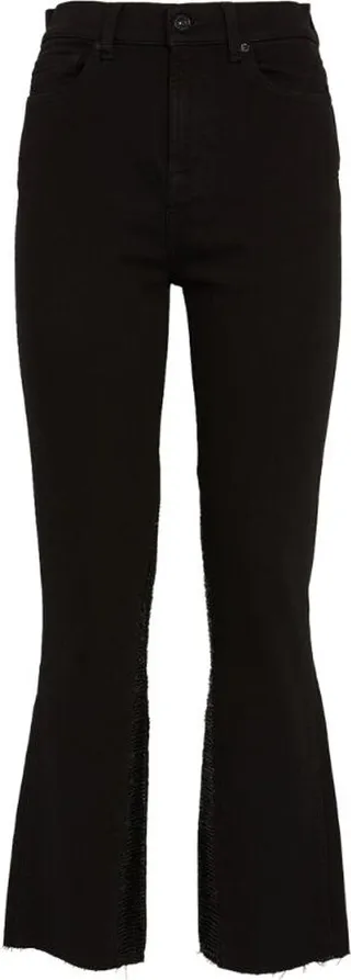 7 For All Mankind Sequin-Insert Slim Kick Diva High-Rise Bootcut Jeans