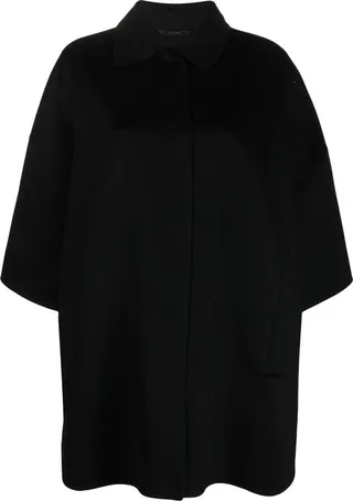 Single-Breasted Short-Sleeve Coat