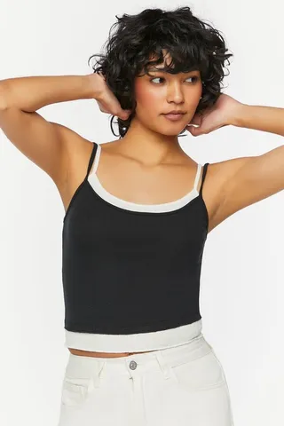 Pointelle Cropped Combo Cami