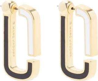 Enamel Hoop Earrings