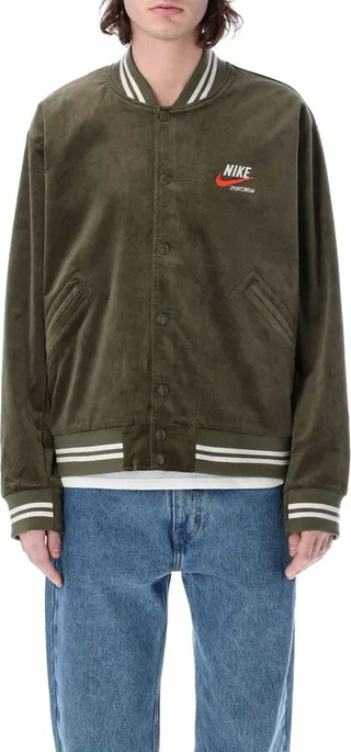 Nike Trend Varsity Logo Printed Bomber Jacket