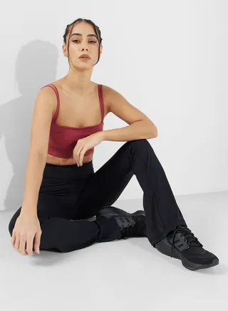 High Waist Flared Trackpants