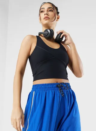 Padded Longline Racer Back Sports Bra