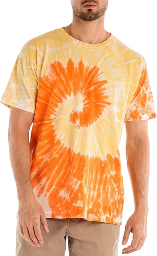 Portland Spiral Mens Tie-Dye Crewneck T-Shirt